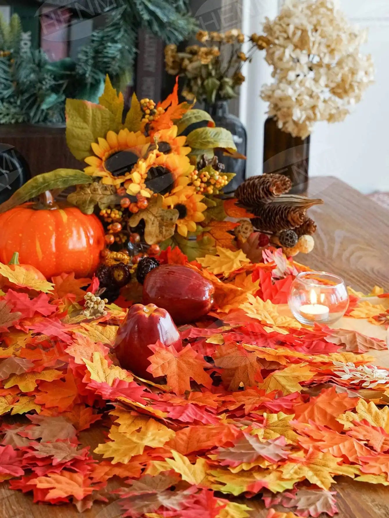 Fall Home Vase Table Wedding Scrapbook Artificial Plants