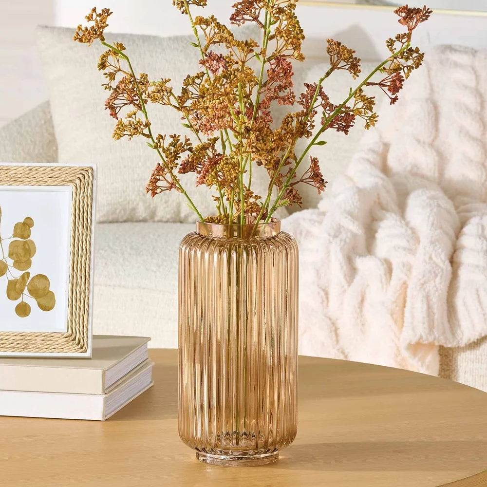 Ribbed Glass Vase