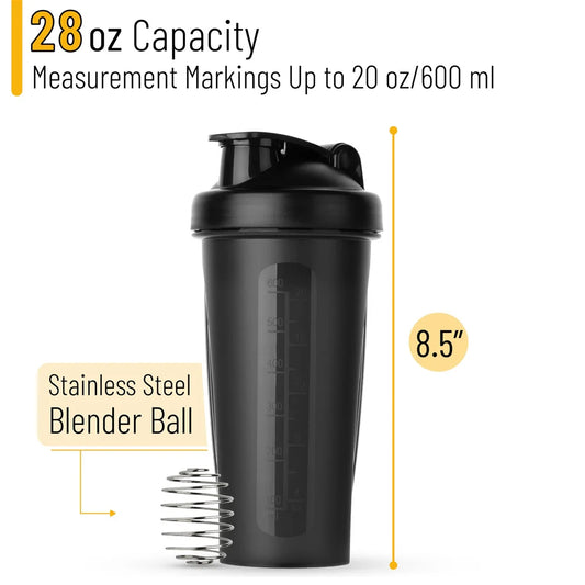 Protein Shaker with Wire Whisk Ball