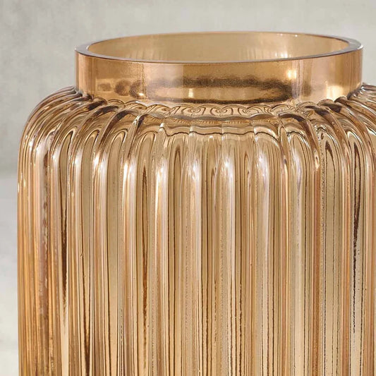 Ribbed Glass Vase