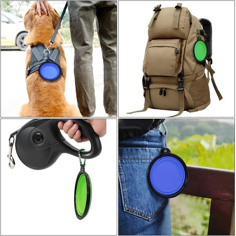 Folding Portable Silicone Dog Bowl