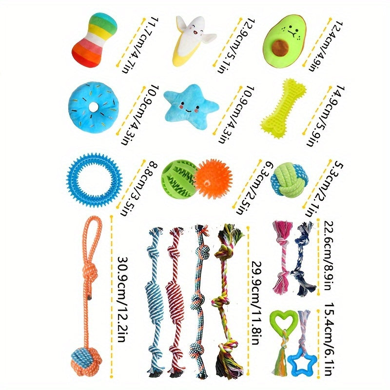 25pcs Dog Chew Toys