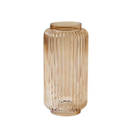 Ribbed Glass Vase