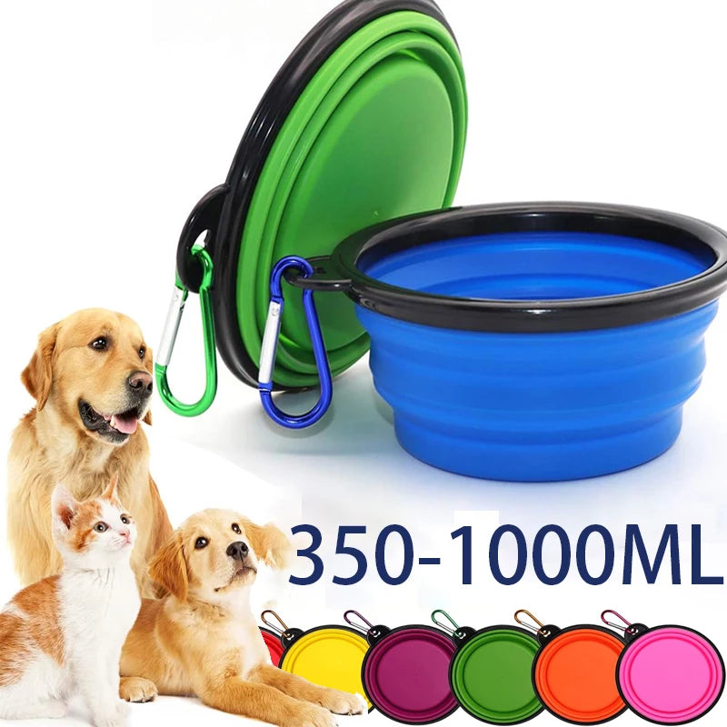 Folding Portable Silicone Dog Bowl