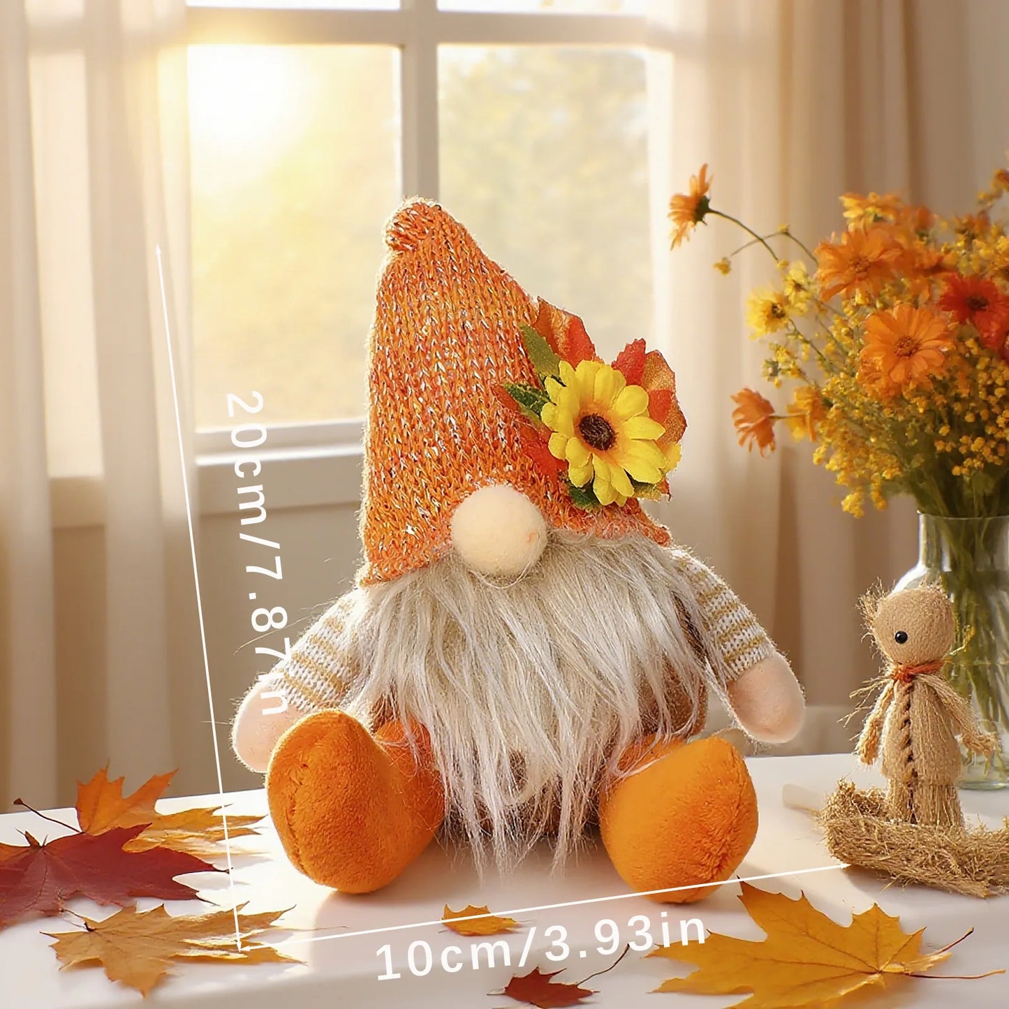 Rustic Autumn Harvest Scarecrow Decor