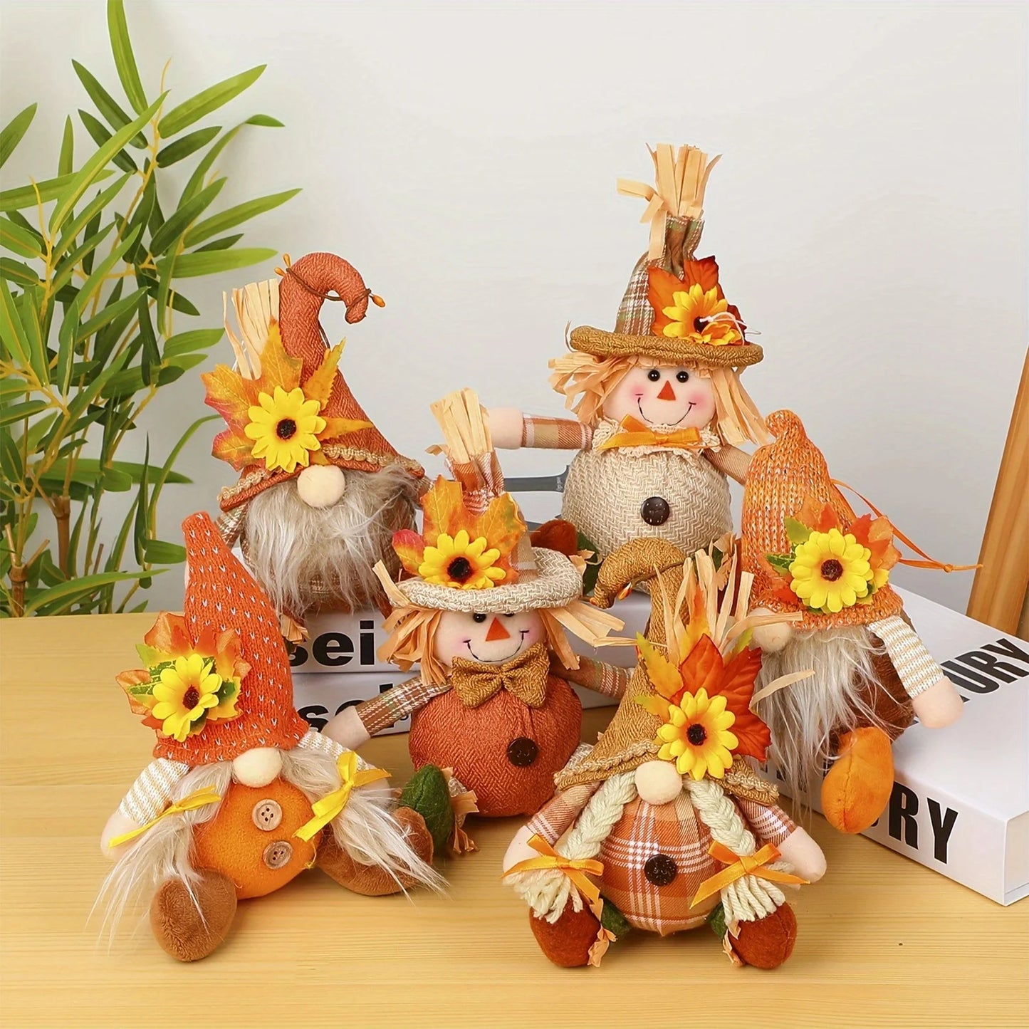 Rustic Autumn Harvest Scarecrow Decor